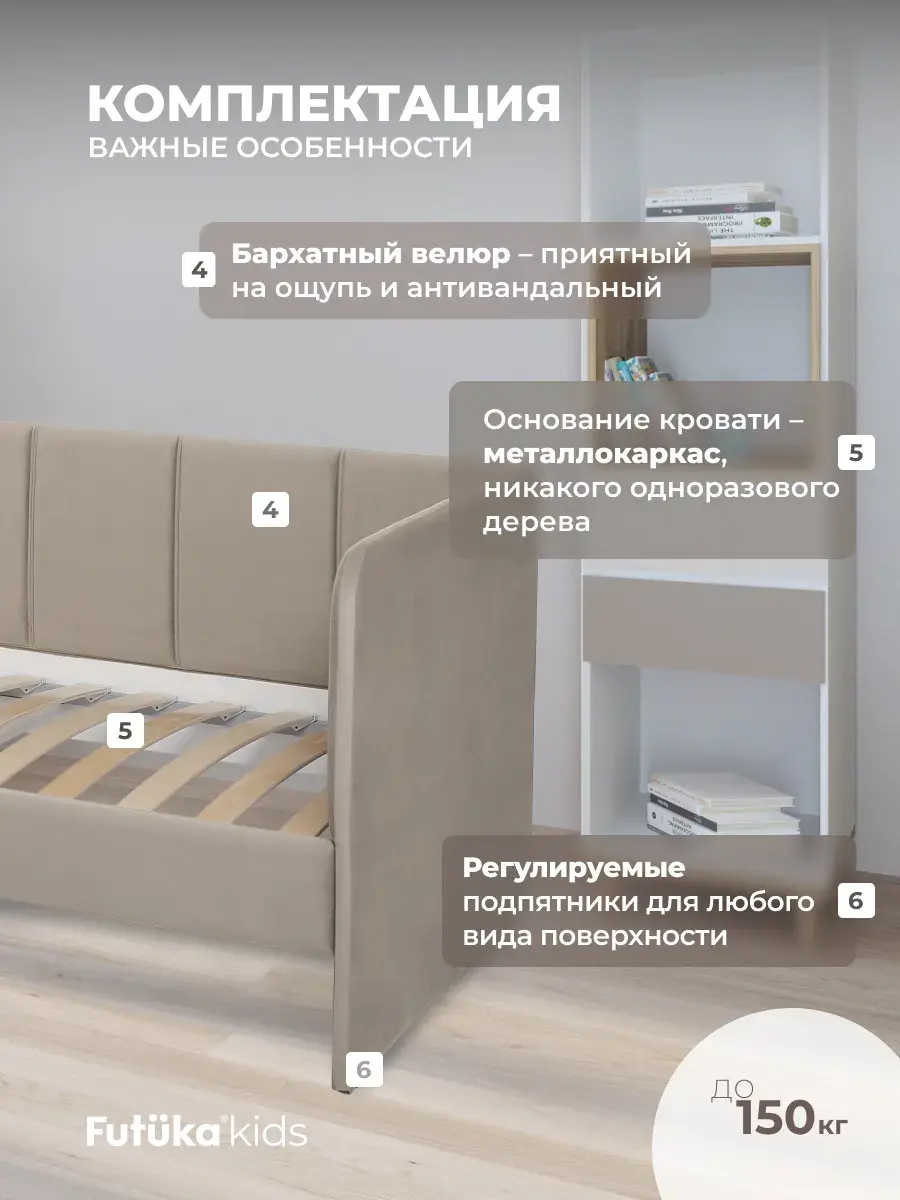 Диван - кровать 200х90 см Стич ткань Тедди фото 3